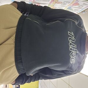 Nike Black Sweatshirt and Tan Pants Set